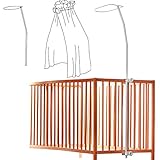 hacer dosel para minicuna Canopy soporte se ajusta todos los tipos de cuna, cuna, cuna estándar y estilos – Equipado con abrazadera ajustable Mounts