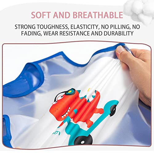 Children Waterproof Bib Washable Lightweight Apron for Eating Playing Sleeveless4