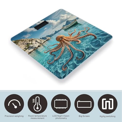 Balanza Digital de Baño Octopus and Boat con Plataforma Ancha miniatura 3