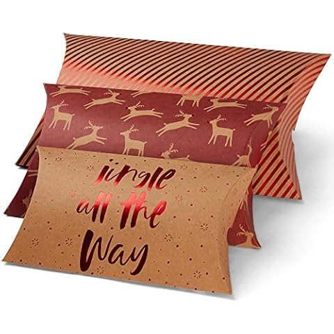Pack of 3 Christmas Gift Pillow Boxes Cover