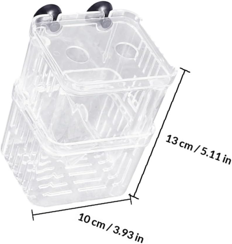 2pcs Acrylic Fish Breeding Box Aquarium Divider for Fish Tank Practical Breeding Tanks Suitable for Adult and Hatchery