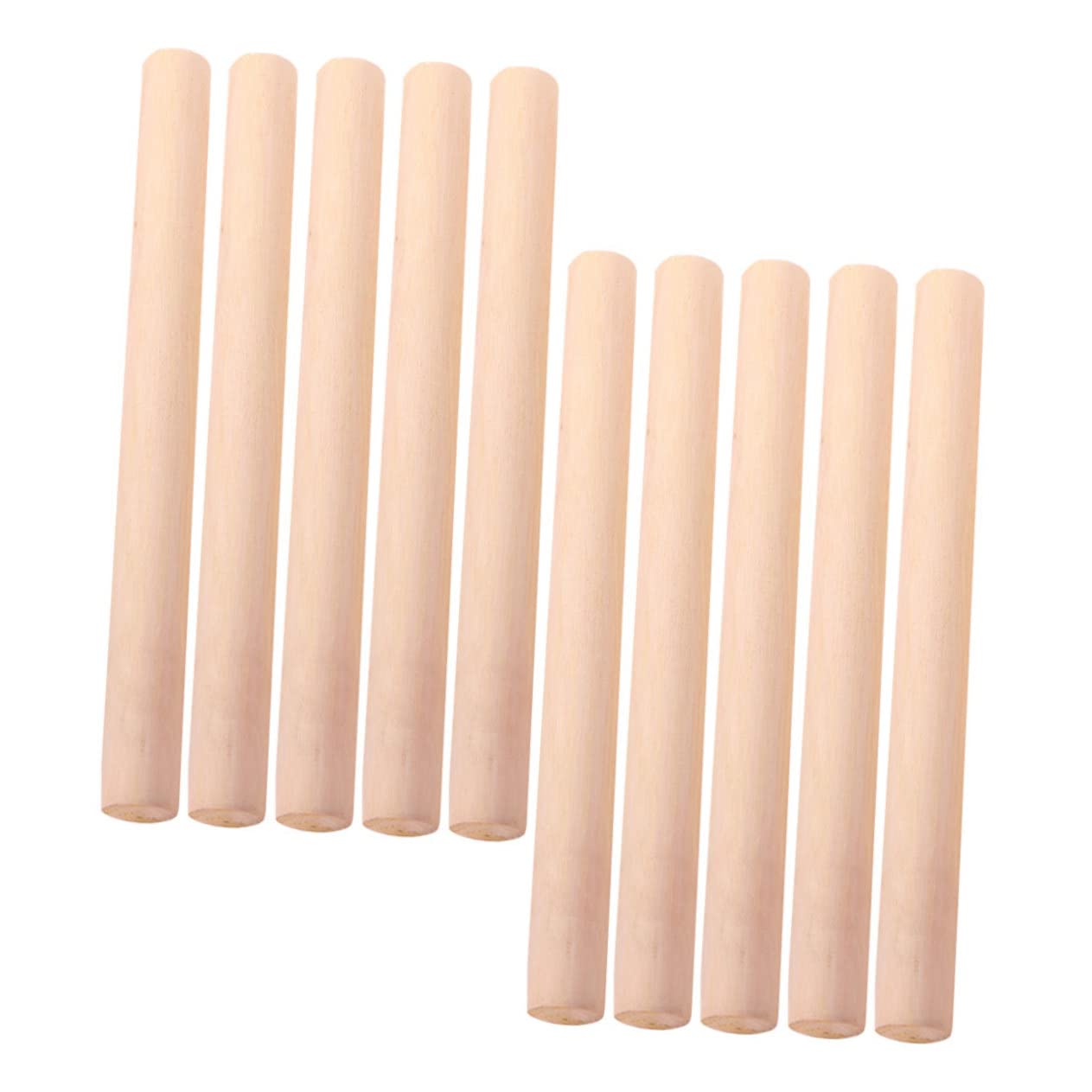 Ipetboom Mattarello in Legno per Pasta 10 Pezzi Superficie Liscia e Resistente per Famiglie e Preparazione Pasta Fatta in Casa