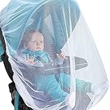 Moskitonetz HAMON Universal Mückennetz Kinderwagen Moskitonetz Universal Insektenschutz Mückennetz mit Elastische Kordel für Kinderwagen, Tragesitz und Stubenwagen