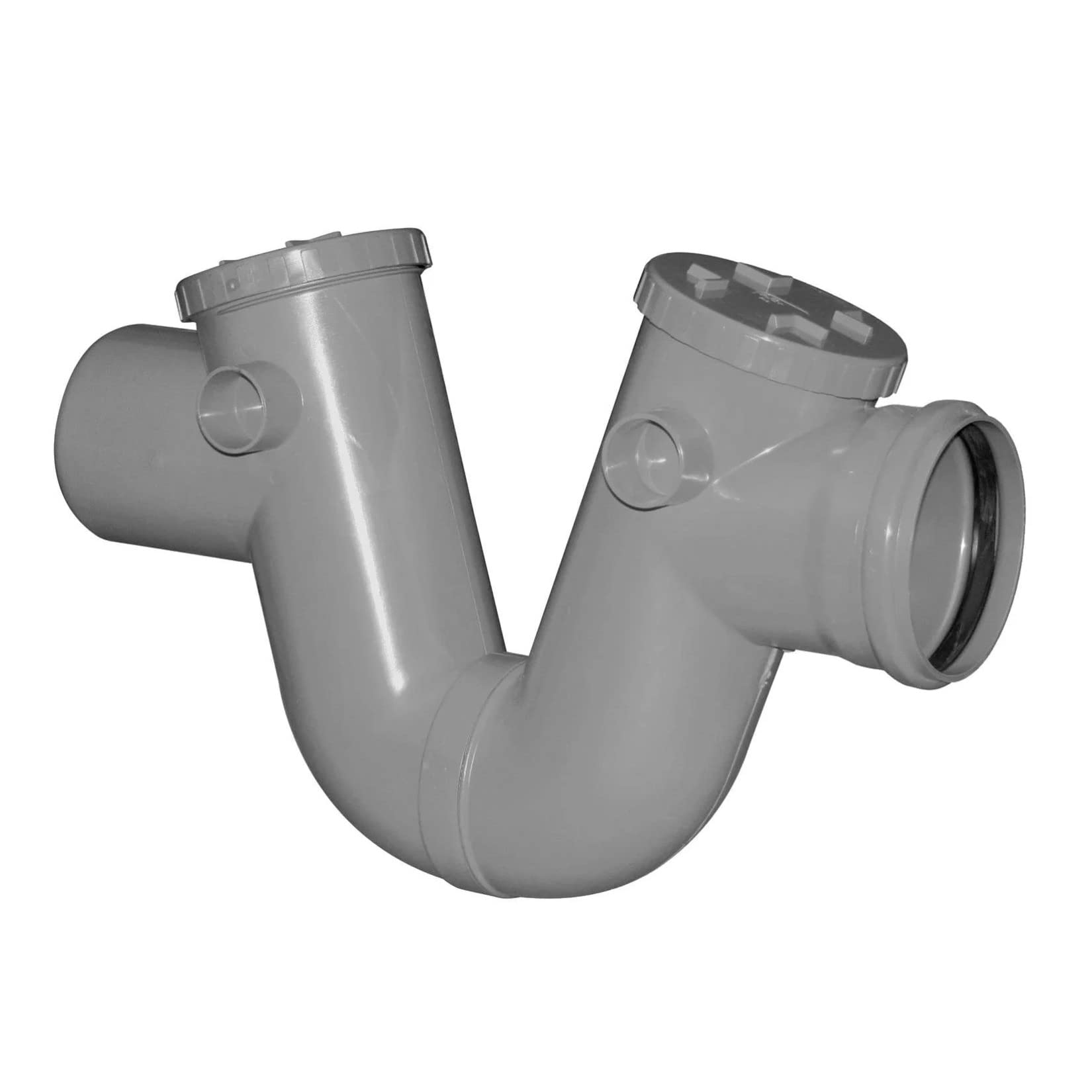 First Plast - Raccord PVC évacuation - Siphon disconnecteur mâle femelle à coller Ø100 -