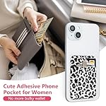 2Pack-Adhesive-Cell-Phone-PocketCredit-Card-Holder-for-Back-of-PhoneStick-on-Card-WalletDouble-Secure-with-3M-Sticker-for-iPhoneAndroid-and-All-Smartphones-with-Top-Flap
