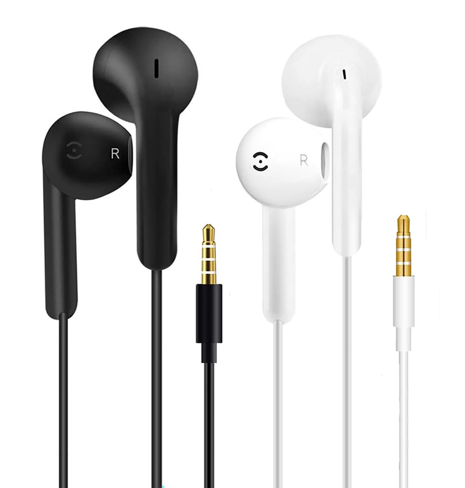 3.5mm Wired Earbuds in-Ear Headphones, [MFi Certified] Noise Isolation Corded Ear Buds for Apple iPhone,Samsung, Computer, Laptop, MP3 Players (White&