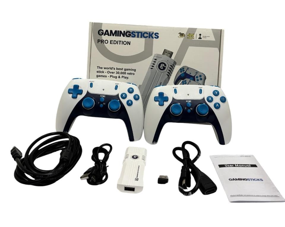 Plug & Play TV Video Game Set for 2 Players with 35+Emulator | 38000+ Built-in Retro Games | Wireless Game Console with Dual Controllers | for Kids & Old School Station Gaming Fans 1