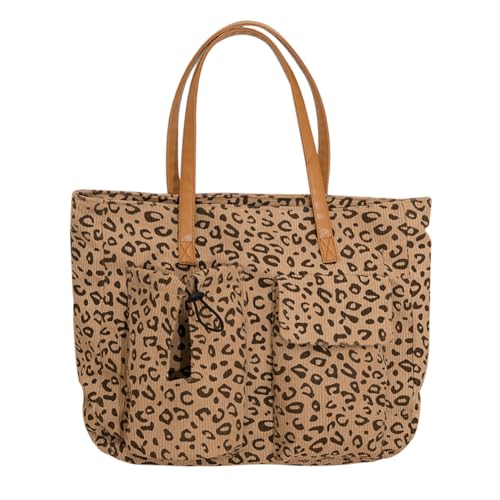 Sac à bandoulière pour le travail et grand cabas léopard de bureau