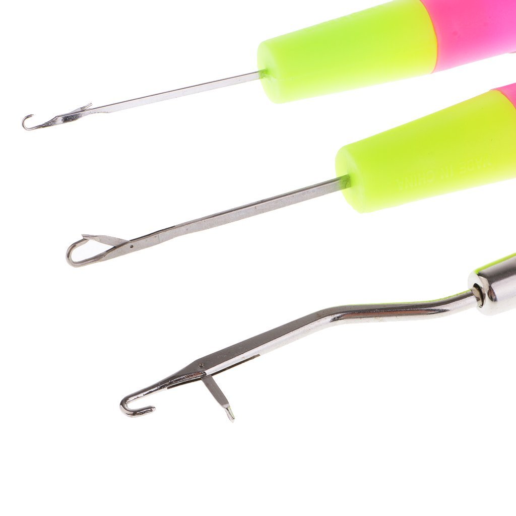 Crochet Crochet Verrouillage Micro Cheveux Aiguille Barbu. Déverrouillage Tricot Fabrication Tapis | EBay