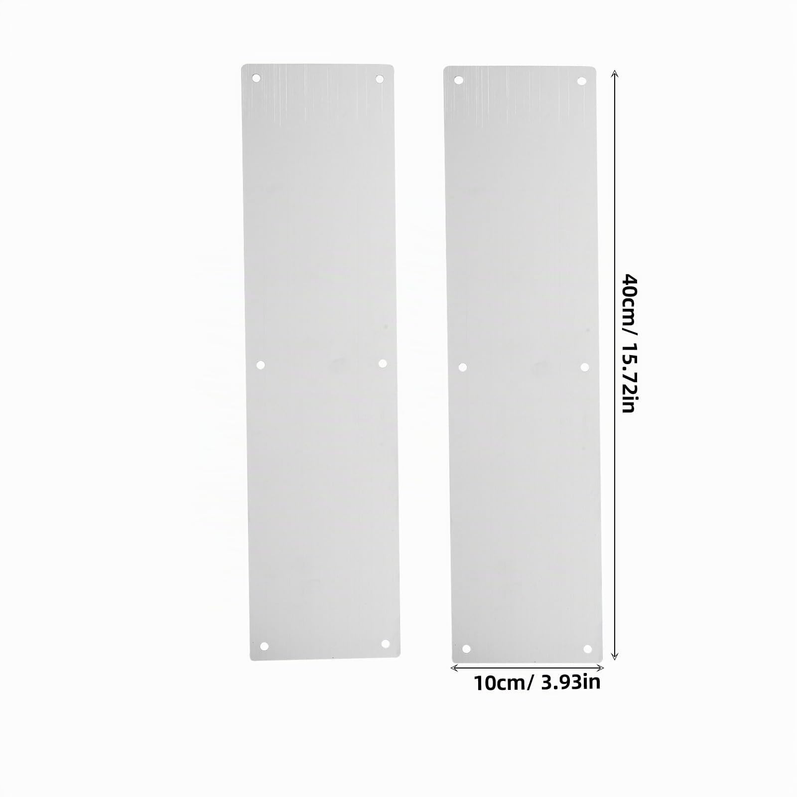 Angoily Placa De Protección Para Puerta De Acero Inoxidable 15.74X3.93X0.23In 2 Unidades Con Tornillos Para Puertas Interiores Y Exteriores Protección Contra Impactos Y Daños
