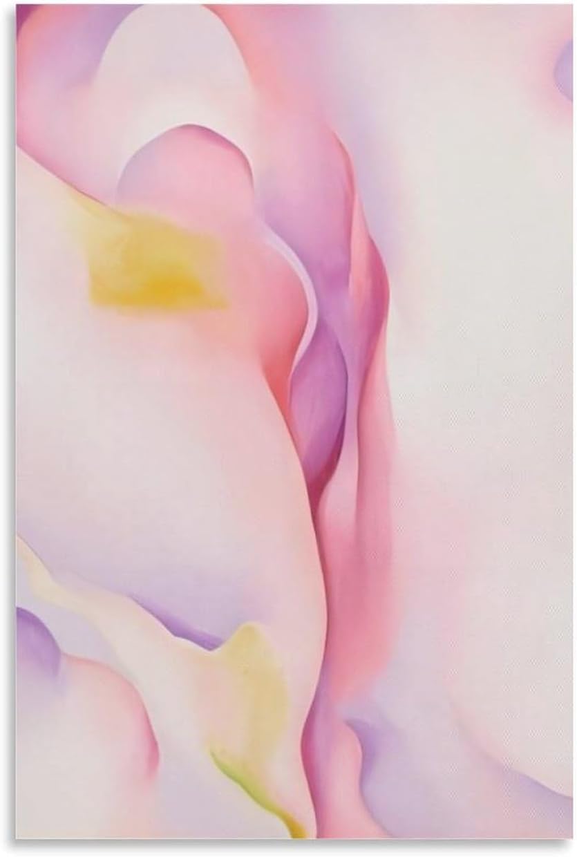 Rikin Liuff Georgia O'Keeffe Poster and Prints Georgia O'Keeffe From Pink Shell Canvas Wall Art Aesthetic Painting for Home Decor Picture 40x55cmx1 Frameless