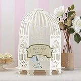 Ginger Ray Ivory Vintage Birdcage Card Post Box for Weddings and, Parties