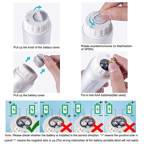 Limpiador de mano eléctrico portátil para higiene personal, cuidado posparto y lactancia de hemorroides