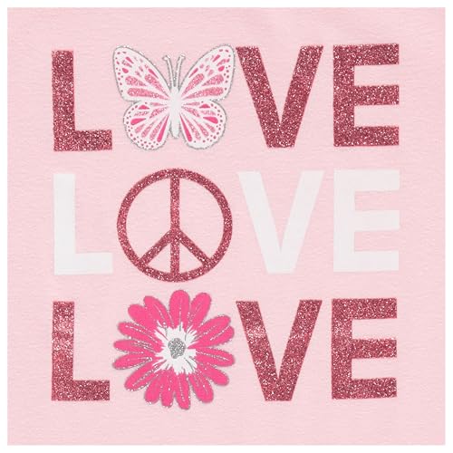 Image of BTween Girls 4 Piece Tops Fashionable Short Sleeve T-Shirt Casual Daily Shirt for Kids Assorted Colors