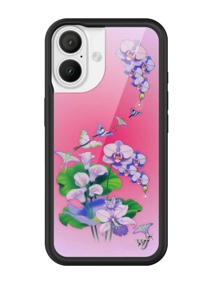 Image of Wildflower Cases - Compatible with iPhone 16 | Protective Black Bumper, 6.5ft Drop Test Certified, Women Owned Small Business | Butterfly Dreams
