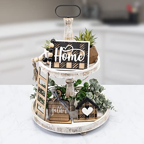 Farmhouse-Tiered-Tray-Decor-Items-Set-of-5-Tiered-Serving-Decorative-Tray-Rustic-Farmhouse-Decor-Wood-Trays-Home-Decor-Spring-Fall-Home-Decor-Farmhouse-Kitchen-Decor-Home