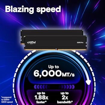 Crucial Pro RAM 48GB Kit (2x24GB) DDR5 6000MHz (or 5600MHz