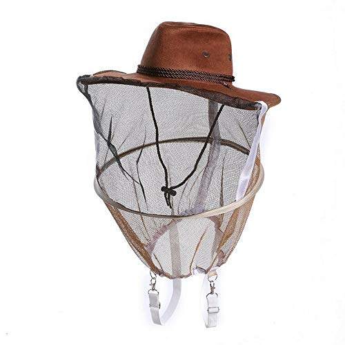 Mesh Hat - Mosquito Bee Insect Net Veil Head Face Protector Beekeeper Equipments for Beekeeper Beekeeping Cowboy Hat