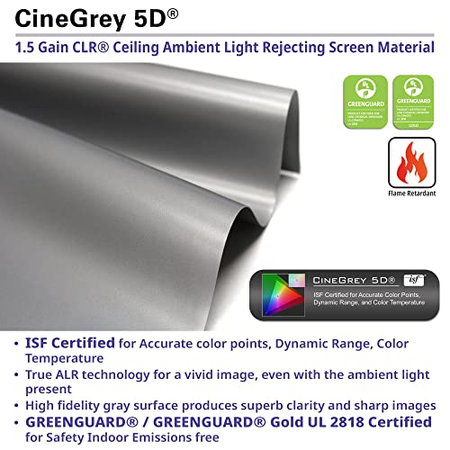 Image of Elite Screens Aeon CineGrey 5D 150 inch Fixed Frame ALR Projector Screen 16:9 - Edge-Free, Ceiling & Ambient Light Rejection, Wall-Mounted, Standard Throw Compatible for Home Theater, AR150DHD5