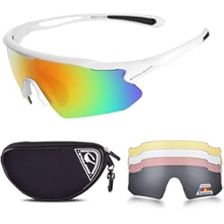 Lentes De Sol Bicicleta Snowledge Gafas de ciclismo con lentes intercambiables Gafas de sol polarizadas deportivas Hombres Hombres Gafas de sol de ciclismo con protección UV400