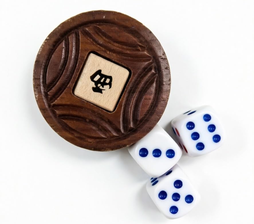 Indicador de viento para Mahjong de madera