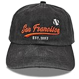 Veminei Cap Hat Classic Vintage Embroidered Hat Cap for Men Women Teenager Cap Adjustable, Medium, San Francisco