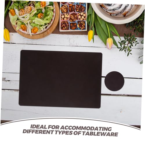 Set de table en PU carré lot de 8 imperméable cuisine design