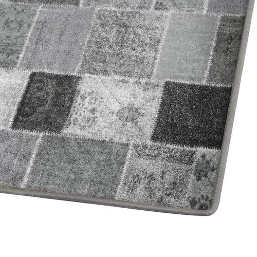 Floordirekt Teppichläufer mit Muster, Monsano Anthrazit, 80 x 500 cm – Ansicht 3