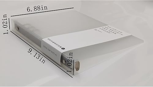 Miniatura 2 de Carpetas redondas de plástico de PVC, protector de hojas sueltas, cuaderno recargable (A5, blanco, paquete de 2)