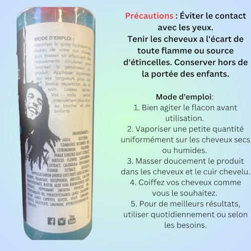 Afro naturel Crazy Locks- spray Hydratant à l'huile de carapate et menthe poivrée – vue 4