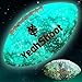 YeahShoot New Size 9 Glows in The Dark Football Luminous Rugby Ball, Durable for Night Play Cool Light up Football, Applicable to All venues (Starry Sky Blue, Official Size 9)