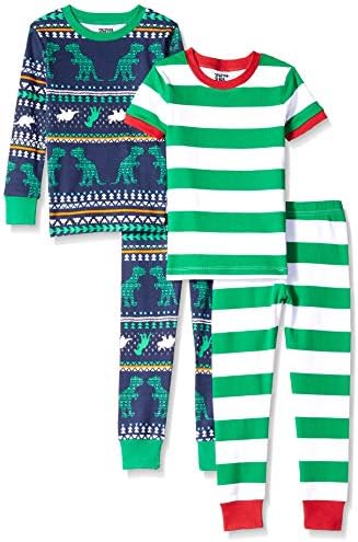 Amazon Essentials Boys Snug-Fit Cotton Pajamas Sleepwear Sets