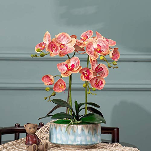 Fleurs artificielles avec pot pour décoration de salon chaleureuse et moderne