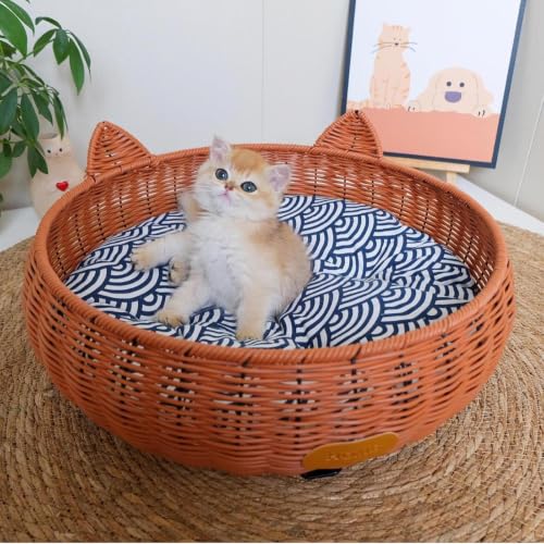 Nid pour chat tressé protégeant les meubles pour dormir en toute saison - 8