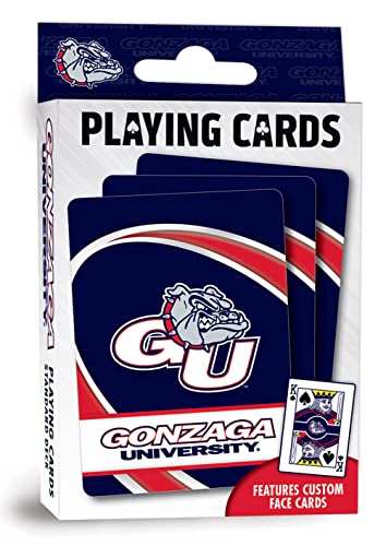 Image of Masterpieces Officially Licensed NCAA Gonzaga Bulldogs Playing Cards - 54 Card Deck for Adults