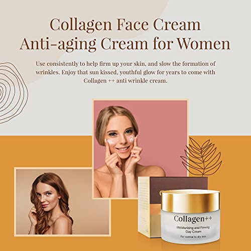 Collagen++ Anti-Aging Day Cream, Firming & Hydrating For Dry Skin, Unscented 1.7Oz #TOP4