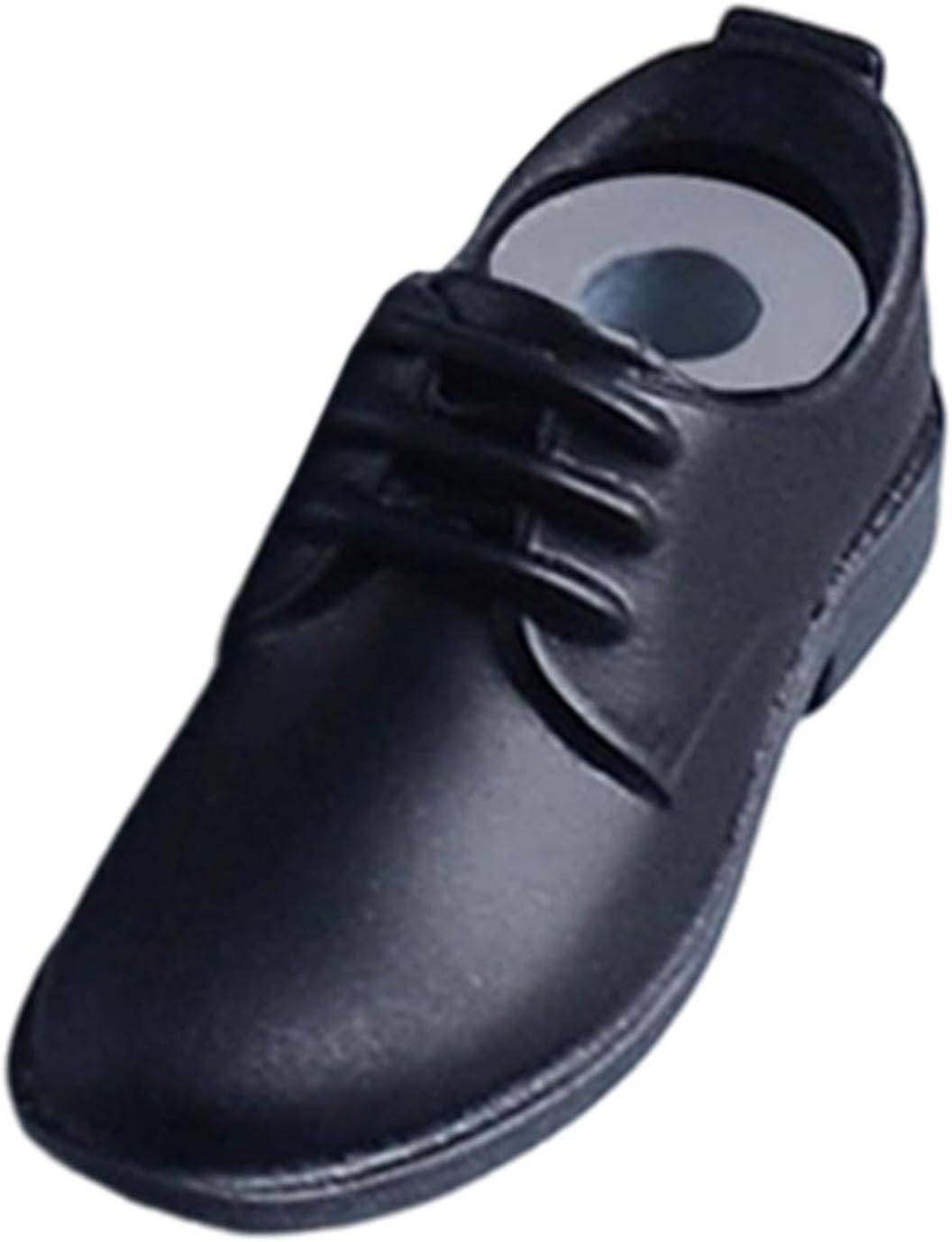 1:12 Doll Shoes Miniature Model Decorative,Doll Costume Accessories Mini Dress up Men's Shoes for 6 inch Male Action Figure, Black