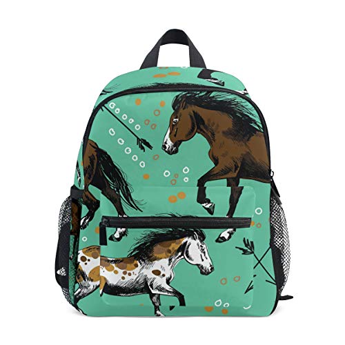 Mochila para niños Caballos Que Ejecutan la Bolsa Preescolar de jardín de Infantes
