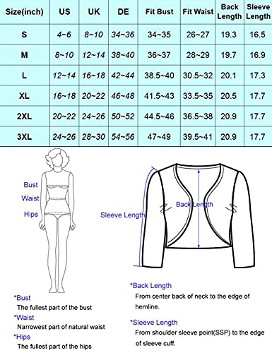 Women's Cropped Knitted Sweater 3/4 Sleeve Open Front Knitwear Cardigan Coat Large Tan #TOP4