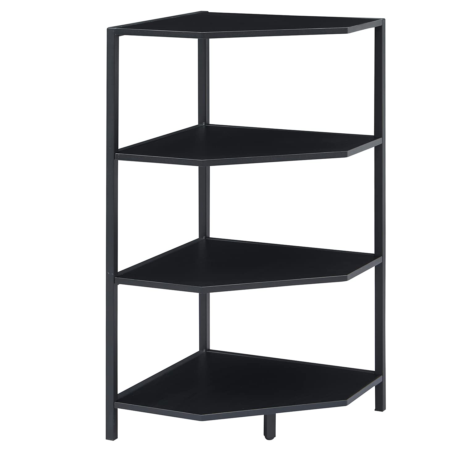 Buy VECELO 31 Inch Corner Shelf, 4Tier Display Shelves, Wood Storage
