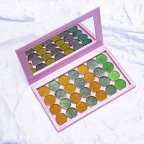 Szdym Empty Magnetic Palette With Mirror,Like A Book Fashionable And Beautiful Empty Magnetic Palette For Highlighters Lipstick Blush Powder Eyeshadows(Pink) #TOP4