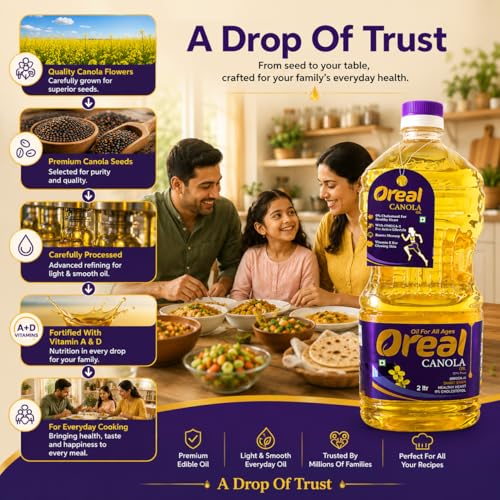 Image of Oreal Cooking Oil - Canola, 2L Bottle