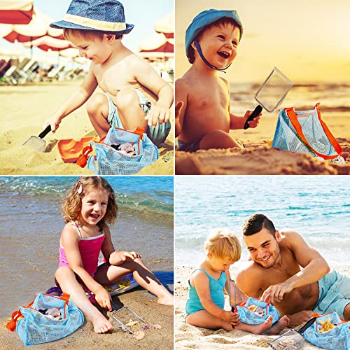 Cehnceh 1Pcs Beach Mesh Shovel With 1Pcs Mesh Beach Bag - Beach Toys Kids Friendly Beach Set - Children Filter Sand Spoon, For Shell Collecting Fun Summer Sand Toys For Boys And Girls #TOP6