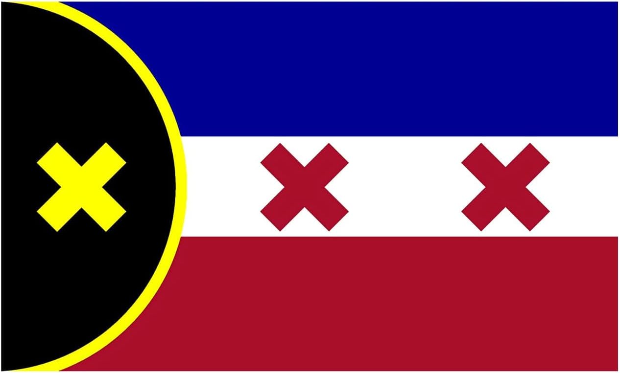 Eidoct Lmanburg Freedom Flag 3x5ft, Vivid Color and Fade Proof, L'manberg Flag Dream SMP Indoor Outdoor Flag with Brass Grommets, Canvas Header and Double Stitched