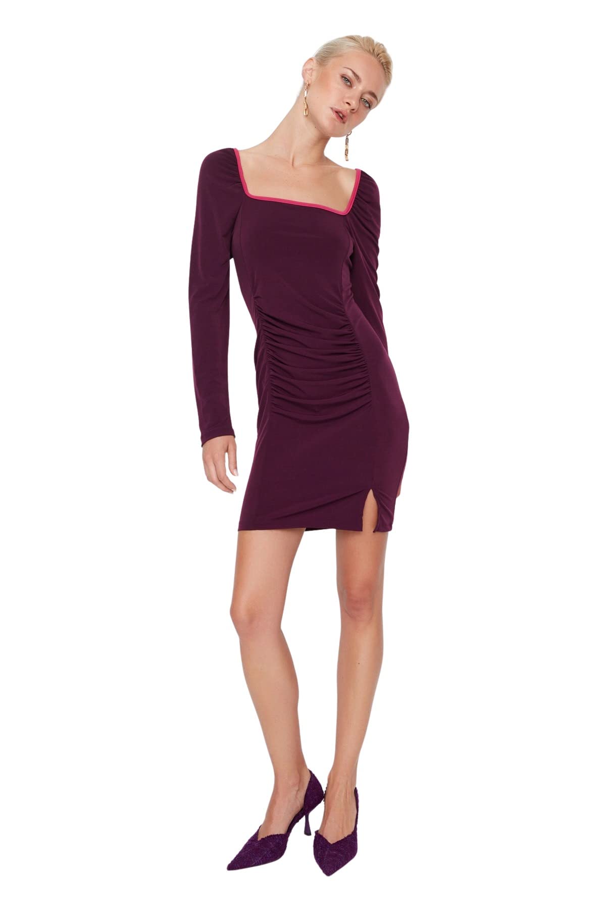 Trendyol FeMan Mini Bodycon Regular fit Knit Dress