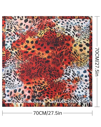 AWAYTR 27.5” Square Satin Head Scarf Hair Scarf for Women's Hair Silk Bandana for Women Silk Head Wrap for Sleeping2