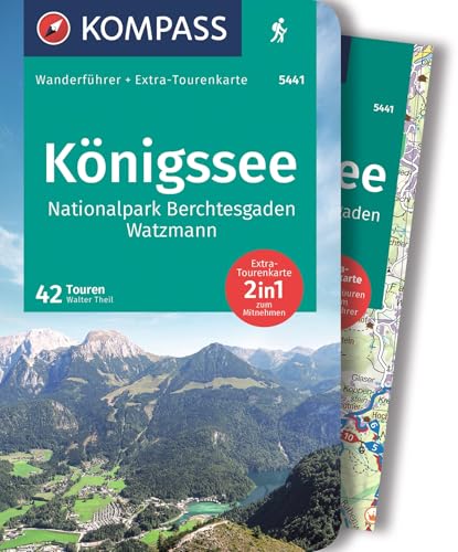 KOMPASS Wanderführer Königssee, Nationalpark Berchtesgaden, Watzmann, 42 Touren mit Extra-Tourenkarte: GPS-Daten zum Download