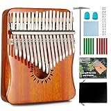 Aarvi kalimba piano de polegar 17 teclas presente portátil de piano