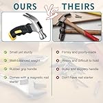 Small Claw Hammer - Mini Hammer for Women&Kids, Camping Hammer, Stubby Tack Hammer, Nail Hammer with Magnetic (Purple) - Image 4