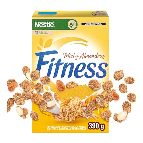 Cereal Nestlé Fitness Hojuelas Integrales de Miel y Almendras Caja de 390g